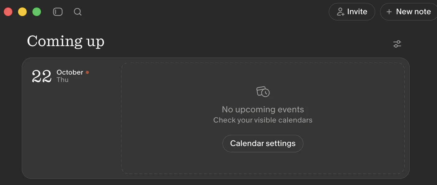 Coming up screen with no in-place filters