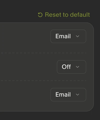 Notification dropdowns without a clear hover